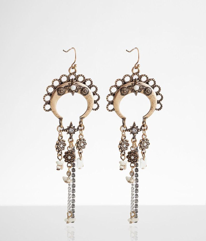 boutique by BKE Stone Fringe Drop Earring