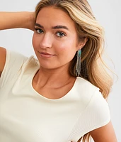 Turquoise Fringe Earring
