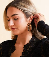 Cheetah Hoop Earring