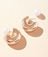 boutique by BKE Faux Pearl Hoop Earring