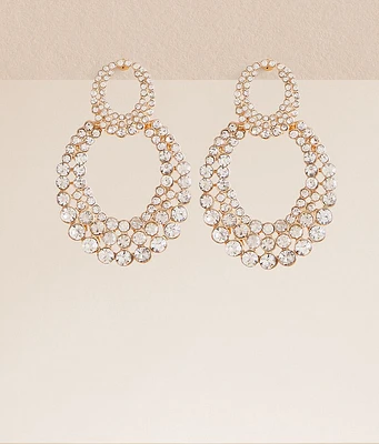 boutique by BKE Oblong Glitz Hoop Earring