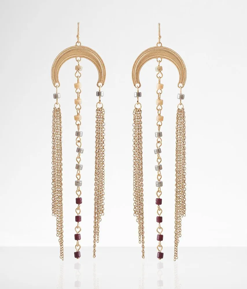 boutique by BKE Beaded Fringe Drop Earring