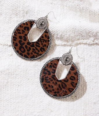 Sterling & Stitch Cheetah Glitz Drop Earring