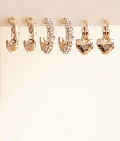 boutique by BKE 3 Pack Heart Earring Set