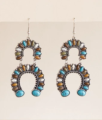 Turquoise Horseshoe Earring