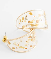 Foiled Hoop Earring