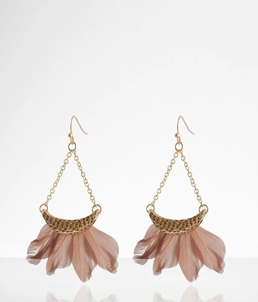 boutique by BKE Feather Drop Earring