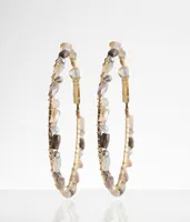 boutique by BKE Beaded Hoop Earring