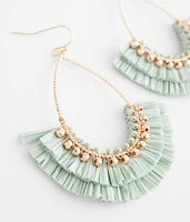 Raffia Fringe Drop Earring