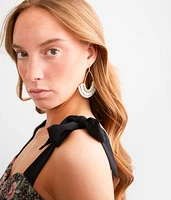 Raffia Fringe Drop Earring