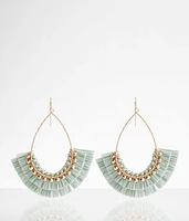 boutique by BKE Raffia Fringe Drop Earring