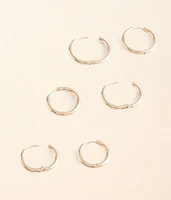 3 Pack Hoop Earring Set