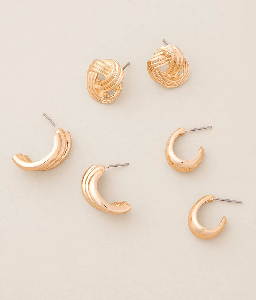 3 Pack Glam Earring Set