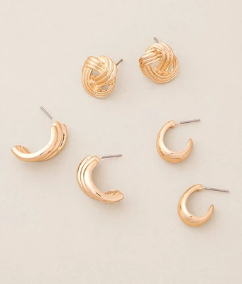 3 Pack Glam Earring Set