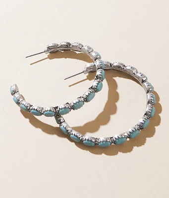 Turquoise Hoop Earring