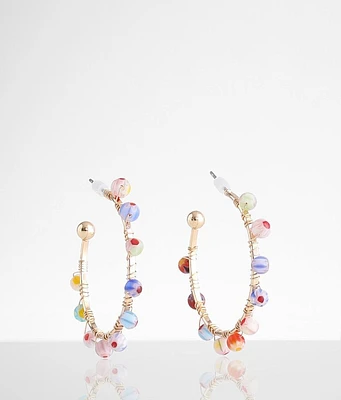 boutique by BKE Beaded Hoop Earring