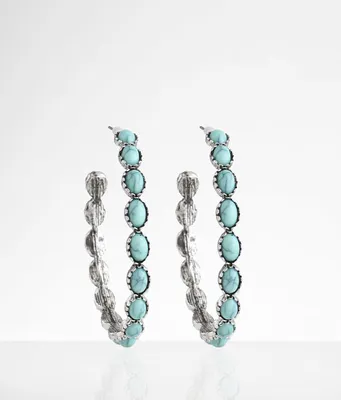 boutique by BKE Turquoise Hoop Earring