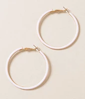 Enamel Hoop Earring
