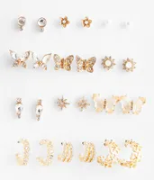 boutique by BKE 12 Pack Glitz Earring Set