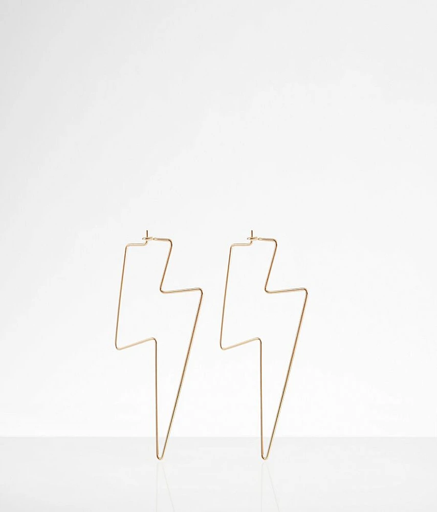 boutique by BKE Lightning Bolt Outline Earring