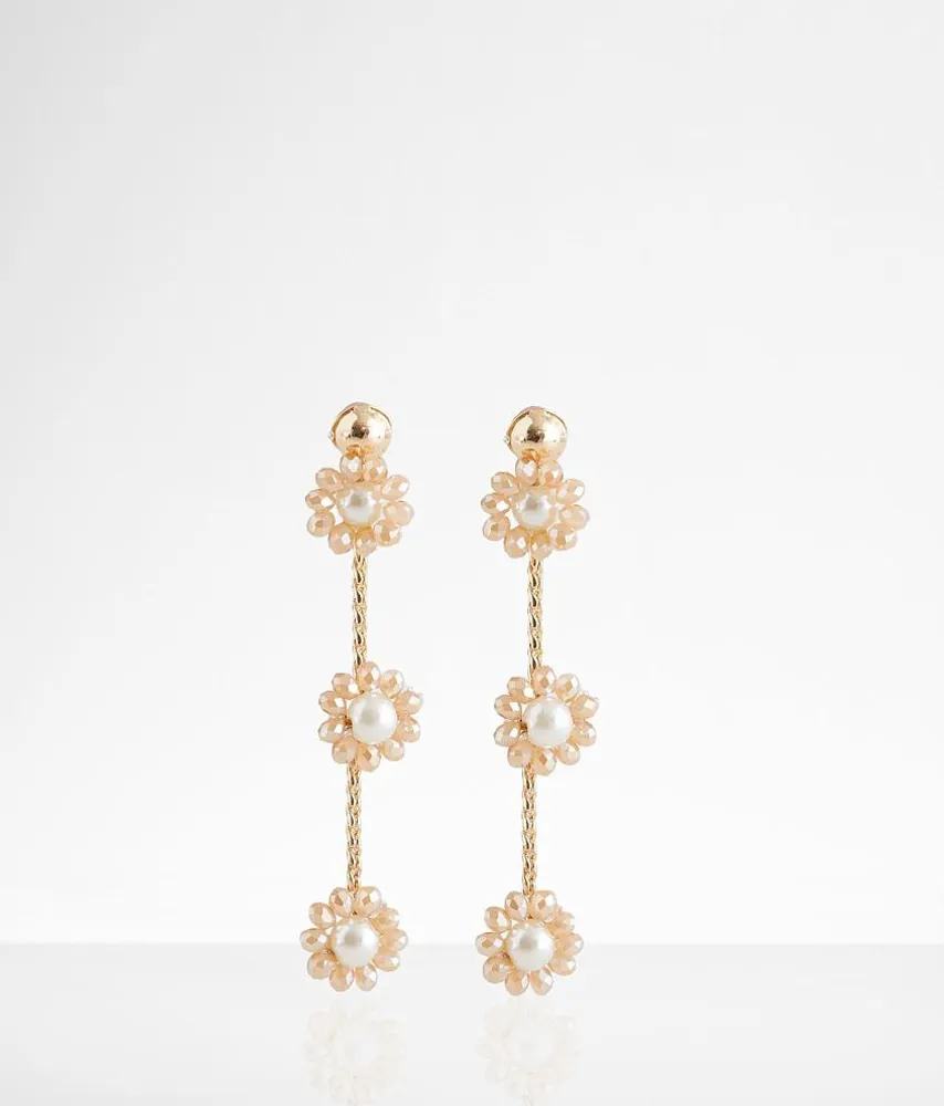 boutique by BKE Beaded Flower Earring