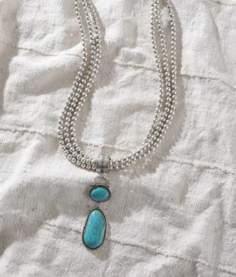 Sterling & Stitch Turquoise Statement Necklace