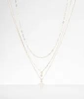 boutique by BKE 3 Pack Cross Necklace Set