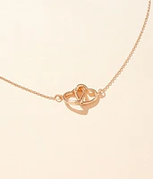 boutique by BKE Double Heart Necklace