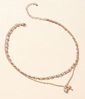 Tiered Cross Necklace