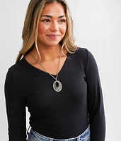 Floral Embossed Necklace