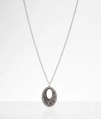 boutique by BKE Floral Embossed Necklace