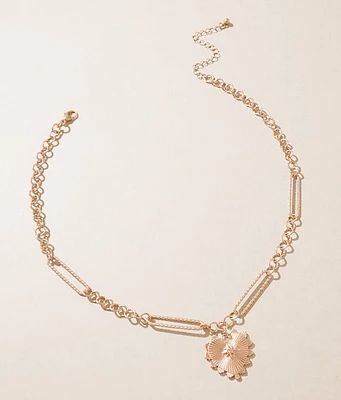 Textured Heart Necklace