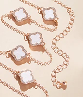 Mother Of Pearl Clover Necklace