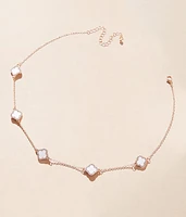 Mother Of Pearl Clover Necklace