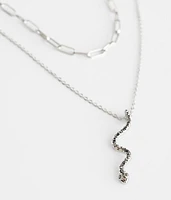 Snake Charm Tiered Necklace