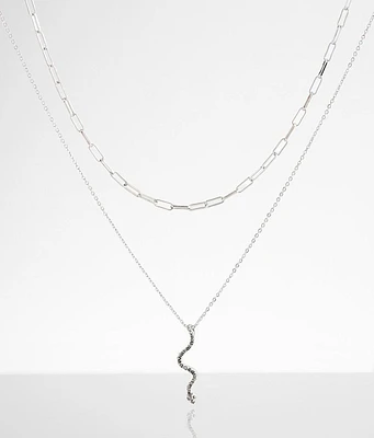 Snake Charm Tiered Necklace