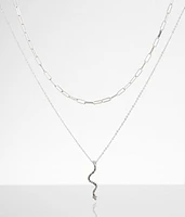Snake Charm Tiered Necklace