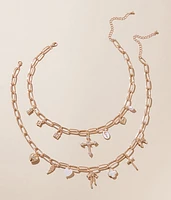 2 Pack Charm Necklace Set