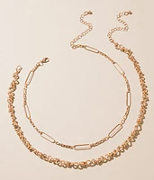 2 Pack Mixed Chain Necklace Set