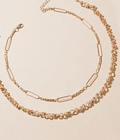 2 Pack Mixed Chain Necklace Set
