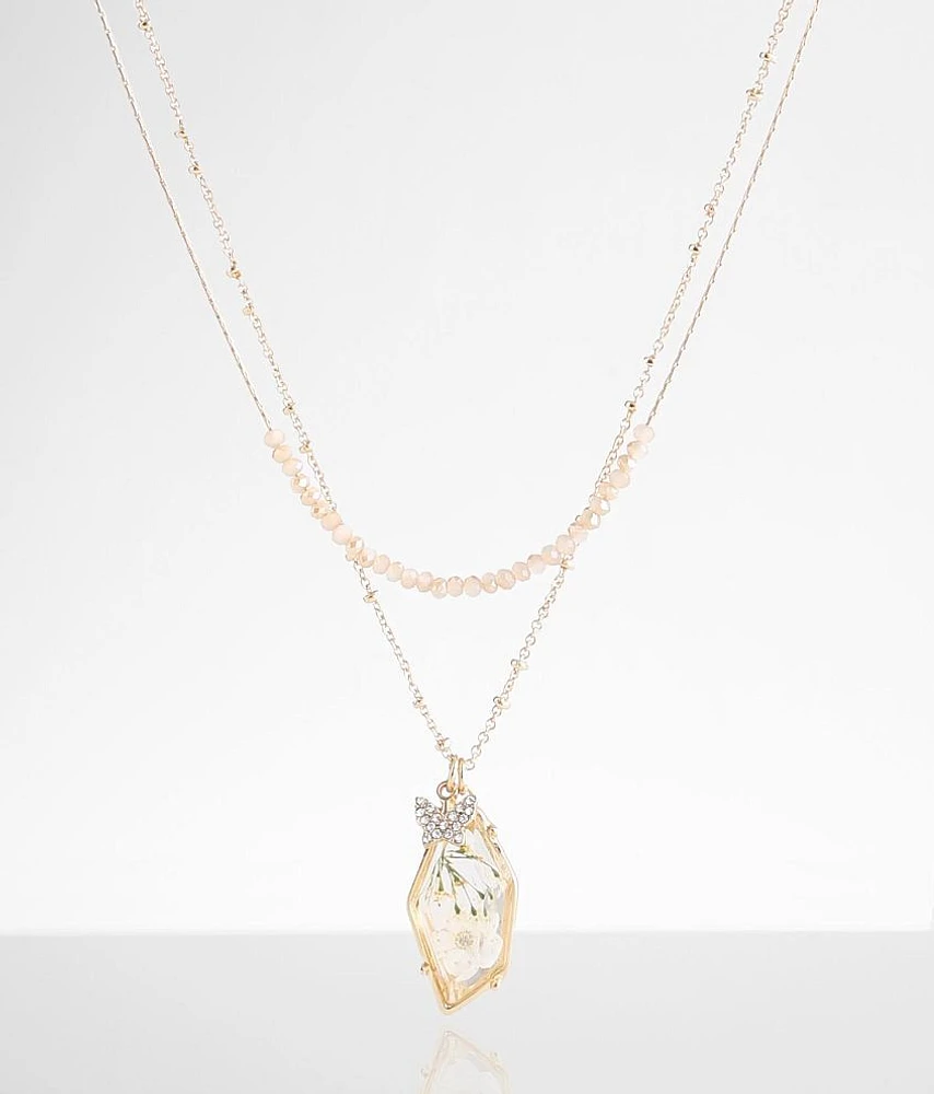 Butterfly Charm Tiered Necklace