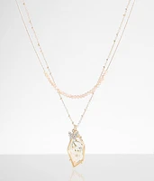 Butterfly Charm Tiered Necklace