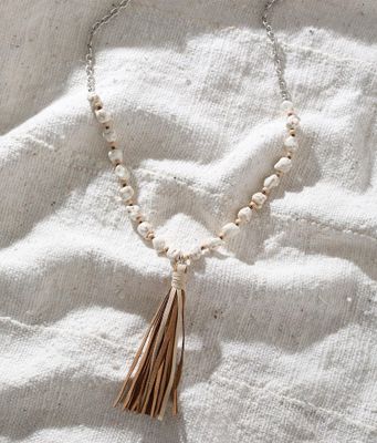 Sterling & Stitch Tassel Beaded Necklace