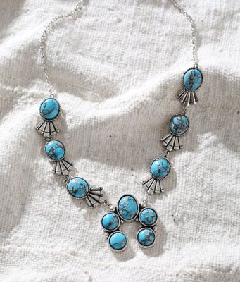 Sterling & Stitch Turquoise Stone Necklace