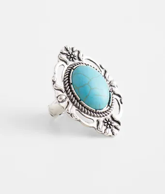 boutique by BKE Western Turquoise Statement Ring