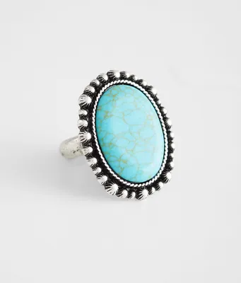 boutique by BKE Turquoise Statement Ring