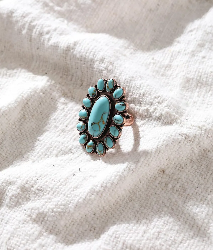 Sterling & Stitch Turquoise Statement Ring