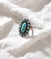 Sterling & Stitch Turquoise Statement Ring