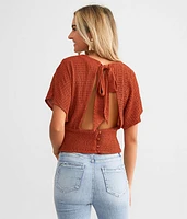 Pleated Dolman Top