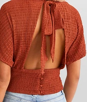 Pleated Dolman Top